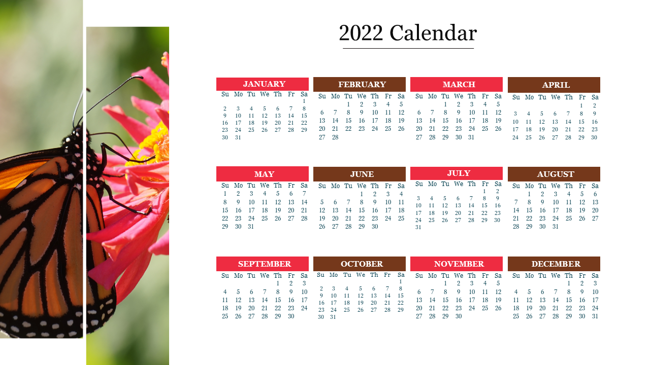 2022 PowerPoint Calendar Template